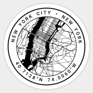 New York Map Sticker